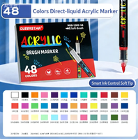 Stylos marqueurs d'aquarelle à pointe fine PLA en gros, ensembles de 12, 24, 36, 48, empilables, à pointe souple, pour planificateur