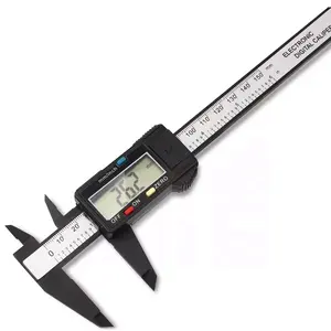 Ditron Compostos De Fibra De Carbono Plástico Digital Caliper 0-150mm 6 Polegada Vernier Digital Caliper De Fibra De Carbono Réguas Eletrônicas