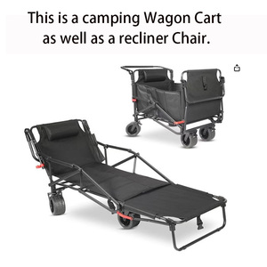 Chariot pliable multifonctionnel 2 en 1, adapté aux sports, au jardin, au <span class=keywords><strong>camping</strong></span> et aux voyages - Product Image 4