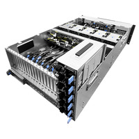 Serveur GPU en rack 6U ESC8000A-E13-DR, double socket, 8 GPU double slot, 8 NVMe PCIe 5.0 pour l'entraînement d'apprentissage automatique IA et le calcul haute performance (HPC)