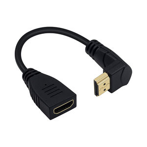 Câble HDMI mâle-femelle à extension de 90 degrés, gaine en PVC, blindage tressé, prend en charge la <span class=keywords><strong>4K</strong></span> pour moniteur d'ordinateur, <span class=keywords><strong>lecteur</strong></span> <span class=keywords><strong>DVD</strong></span> - Product Image 2