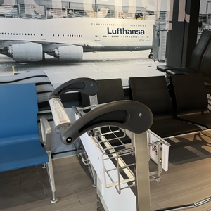 Airport Luggage <b>Trolley</b> Carts Three Rubber Wheels Airport Hand Brake Baggage <b>Trolley</b> Airport <b>Trolley</b> - Product Image 5