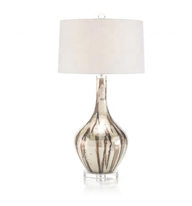 Modern USA and UK Design Shinny Grey Glass Table Lamp with Crystal Base - Product Image 5