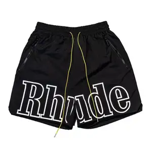 2024 mode hommes Fitness demi-pantalon cordon lettré hip-hop haute rue Style basket-ball Shorts