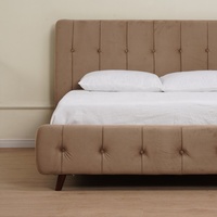 Cadre de lit Queen Size au design moderne avec sommier tapissier 180x200, ensemble de chambre rembourré