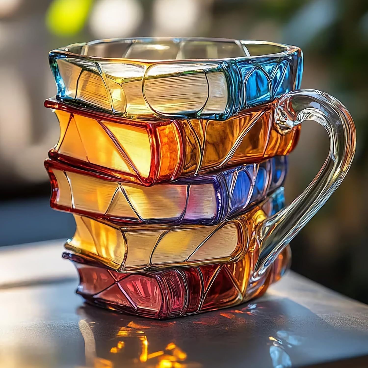 Verre de tasse de couleur de bord de livre a (boîte de mousse de boîte de papier kraft)