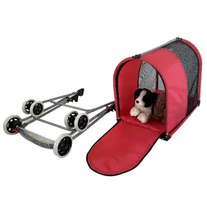 Hot Sell Pet Stroller Foldable Detachable Show Dog Stroller Pet Trailer Trolley For Small Animals