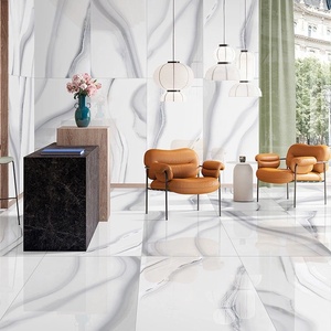 Phật sơn sang trọng hiện đại đá cẩm thạch gạch tráng men kim loại kết thúc Glossy 600x1200 phòng khách gạch lát sàn - Product Image 3