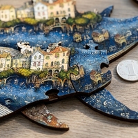 Puzzle en bois de précision OEM A2 42x59,4cm, niveau de difficulté 5A, S M L, revêtement en cire écologique, boîte de rangement sécurisée, découpe robuste Ex