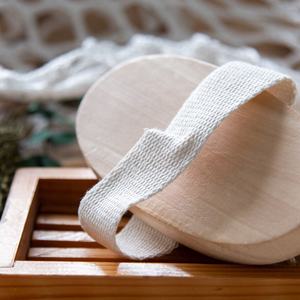 Cómodo agarre cepillo de ducha anticelulítico de mano cerdas de jabalí Natural cepillo de cuerpo ovalado exfoliante seco de madera - Product Image 6