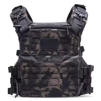 Gilet tactique modulaire à dégagement rapide découpé au laser, porte-plaques d'assaut de protection à système MOLLE rapide
