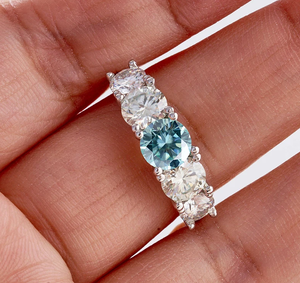 Anillos de Moissanita GICA GEMA de 3.6 Quilates en Total para Mujeres y Hombres, Anillos de Boda con Diamantes Brillantes, Plata de Ley 925, Joyería Fina, Regalo - Product Image 3