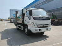 Camion à ordures compacteur Foton de 6 mètres cubes 4X2 à chargement arrière, adapté à la collecte des déchets dans les zones résidentielles et les rues