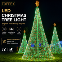 Décorations de Noël 3D extérieures Toprex IP65, guirlande lumineuse géante en forme de cône en spirale, éclairage LED pour aménagement paysager
