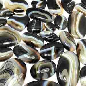 Lote de 100 Gemas de Ágata Banda de Color 100% Natural de Alta Calidad, Corte Pera, Piedras Sueltas, Certificadas por Terceros, 20-45mm, a Granel - Product Image 2