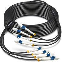 4 Fibres Câble blindé pour l'extérieur et l'intérieur Cordon de raccordement fibre optique Cavalier monomode 9/125 avec connecteur LC UPC à LC UPC