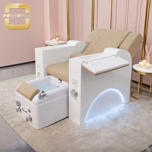 Sillón de pedicura estilo sofá con asiento tipo sofá y lavabo para pies a prueba de derrames, adecuado para salones de masaje de pies. - Product Image 4