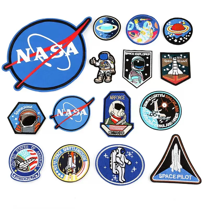 SPACE EXPLORER Custom Letter Embroidery Patches for Garment