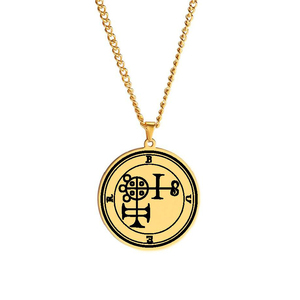 Collar con Colgante de Acero Inoxidable con Sello de Origen Demoníaco del Rey Asmoday, Sello de Goetia, Amuleto Talismán, Llave Menor de Salomón - Product Image 6