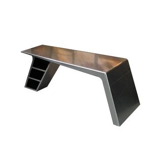 American Executive Loft Industrial Escritorio retro Diseño contemporáneo Estilo Aluminio y cuero Muebles de oficina - Product Image 2