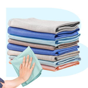 Stracci in rilievo con Logo personalizzato Ultra morbido di alta qualità che asciugano i vetri delle finestre per pulire i <span class=keywords><strong>panni</strong></span> in microfibra <span class=keywords><strong>sporchi</strong></span> - Product Image 3