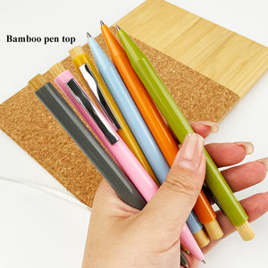 Stylo bille publicitaire personnalisé en bambou avec logo, pointe 0,7 mm, corps en plastique <span class=keywords><strong>orange</strong></span>, durable et élégant - Product Image 6