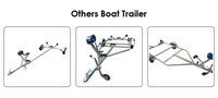 Remorque porte-bateau bateau en aluminium avec moteur et remorque