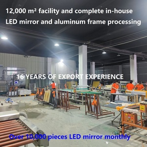 Frontlit + backlit Led gương thắp sáng Vanity gương tùy chỉnh trang điểm gương với đèn - Product Image 5