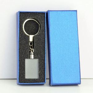 <b>Custom</b> Acrylic Crystal LED Light <b>Keychain</b> with <b>Custom</b> Logo Blank Key Rings for Family Gifts - Product Image 5