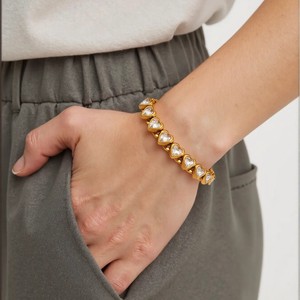 18K Gold Plated Women Elegant NK Chain Cubic Zirconia Heart Shape Charm <b>Bracelet</b> Light Luxury Faashion Stainless Steel <b>Bracelets</b> - Product Image 2