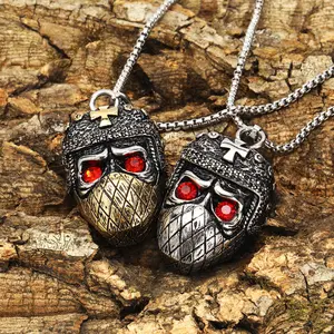 Collier crâne de croisé masqué collier pendentif <span class=keywords><strong>hors</strong></span>-<span class=keywords><strong>la</strong></span>-<span class=keywords><strong>loi</strong></span> masqué pour homme - Product Image 1