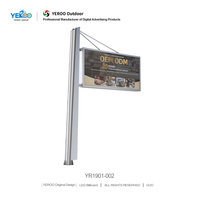 Écran d'affichage LED sur structure en acier autoportante personnalisée, résistance aux intempéries IP65, publicité extérieure traditionnelle pour