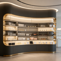 Vitrine de présentation de parfums et cosmétiques personnalisable avec éclairage LED, vitrine en verre pour la présentation en magasin de produits de beauté