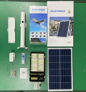 태양광 <span class=keywords><strong>LED</strong></span> 가로등 200W 300W IP66 벽걸이형 리튬 배터리 일체형 양면 6000K 주광색 2년 보증 알루미늄 - Product Image 2