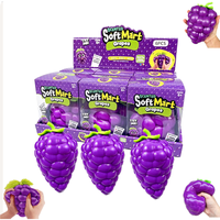 Jouet souple géant en forme de raisin, rempli de farine, taille Jambo, en TPR, fruit réaliste, boule anti-stress géante en forme de raisin pour soulager l'anxiété