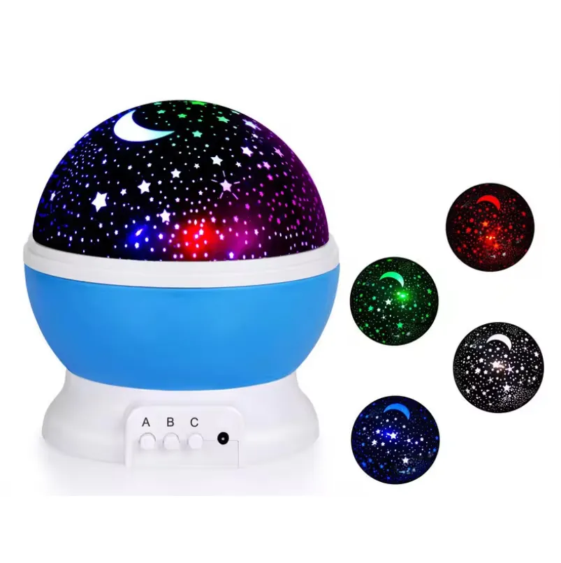 Fabrieks Directe Verkoop 2024 Hot Product Aanbeveling 360 Graden Roterende Projector Baby Moon Star Nachtlampje Met Slaapkamer