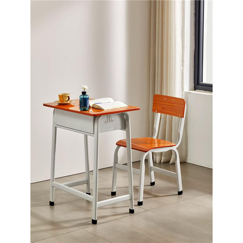 โต๊ะและเก้าอี้นักเรียนมัธยมต้นสีส้ม 75ซม
