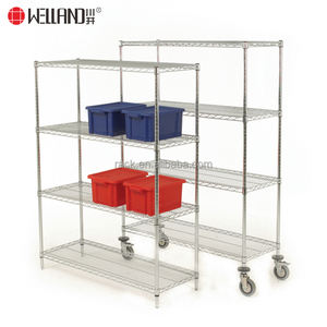 Nsf מאושרת רמות 800lbs מתכווננת כבד מחסן כרום תיל מדף למכירה - Product Image 4