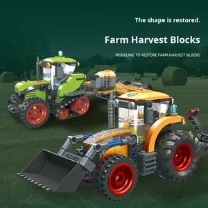 ของเล่น Chenghai 59228 ABS อนุภาคขนาดเล็ก40ชิ้น DIY ประกอบอาคารบล็อกดึงกลับของเล่นทางการเกษตร - Product Image 3