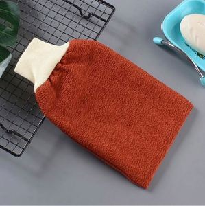Wholesale Eco-Friendly Viscose Simple Shower Exfoliating Gloves <b>Body</b> <b>Scrub</b> Mitt Sponge-Hammam Cleaning Towel Electricity-Free - Product Image 3