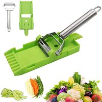 Couteau à éplucher multifonctionnel en acier inoxydable, couteau à racler, éplucheur de melon, combinaison de couteaux