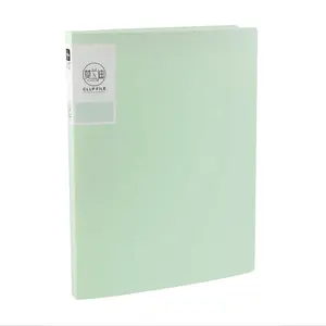 A4 Letter Size File Storage Folder PP Plastic Material Double Clip Clamp Binder Office Binder Without Ring Document Paper