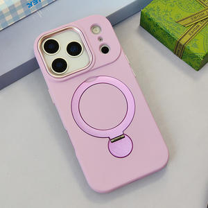 Funda para Teléfono con Soporte Metálico Giratorio de 360 Grados para iPhone 17 16 15 14 13 12 11 Pro Max, Acabado Mate con Marco Metálico - Product Image 6