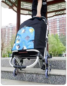 Chariot de courses pliable avec siège - Chariot en alliage d'aluminium pour monter les escaliers - Product Image 6