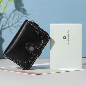Portefeuille éjecteur de cartes personnalisé en cuir véritable avec fonction Localiser, porte-cartes RFID de luxe pour hommes et femmes - Product Image 5