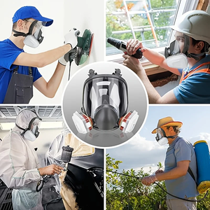 Máscara de Gas con Certificado CE V6800, Protección Completa, Máscara Respiratoria Facial Completa, Impermeable, Reutilizable, Juego de Máscara Respiratoria - Product Image 6