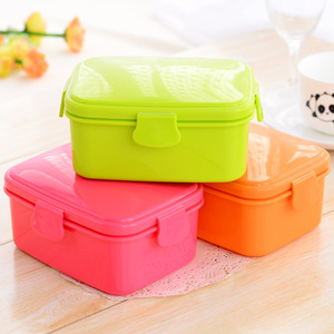 Candy Colored Bento Box Rectangle PP Plastic Microwave Safe Lunch Box Sealed Food <b>Storage</b> <b>Container</b> - Product Image 1
