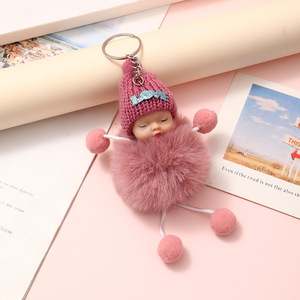 Offre Spéciale – Porte-clés en fausse fourrure <span class=keywords><strong>de</strong></span> lapin, poupée <span class=keywords><strong>de</strong></span> sommeil écologique et durable, breloque en peluche douce <span class=keywords><strong>pour</strong></span> clé <span class=keywords><strong>de</strong></span> voiture, sac ou téléphone - Product Image 6