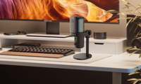 Micrófono de Condensador Cardioide USB Tipo-C Personalizado OEM para Juegos y Streaming, Cancelación de Ruido, Filtro Pop, Iluminación RGB, 40Hz-18kHz