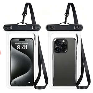 ซองกันน้ำสำหรับโทรศัพท์มือถือ IPX8 แบบใส PVC ลอยน้ำได้ พร้อมสายคล้องคอปรับได้ สำหรับดำน้ำชายหาด โปรโมชั่นโรงงาน - Product Image 6